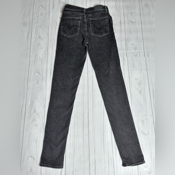 Levi's 721 Skinny Jeans High Rise Pre-owned Dark Grey Wash 28x34 - Picture 6 of 9
